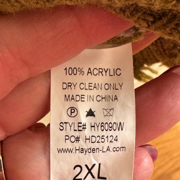 Hayden Olive Floral Knit Sweater - Picture 4 of 4